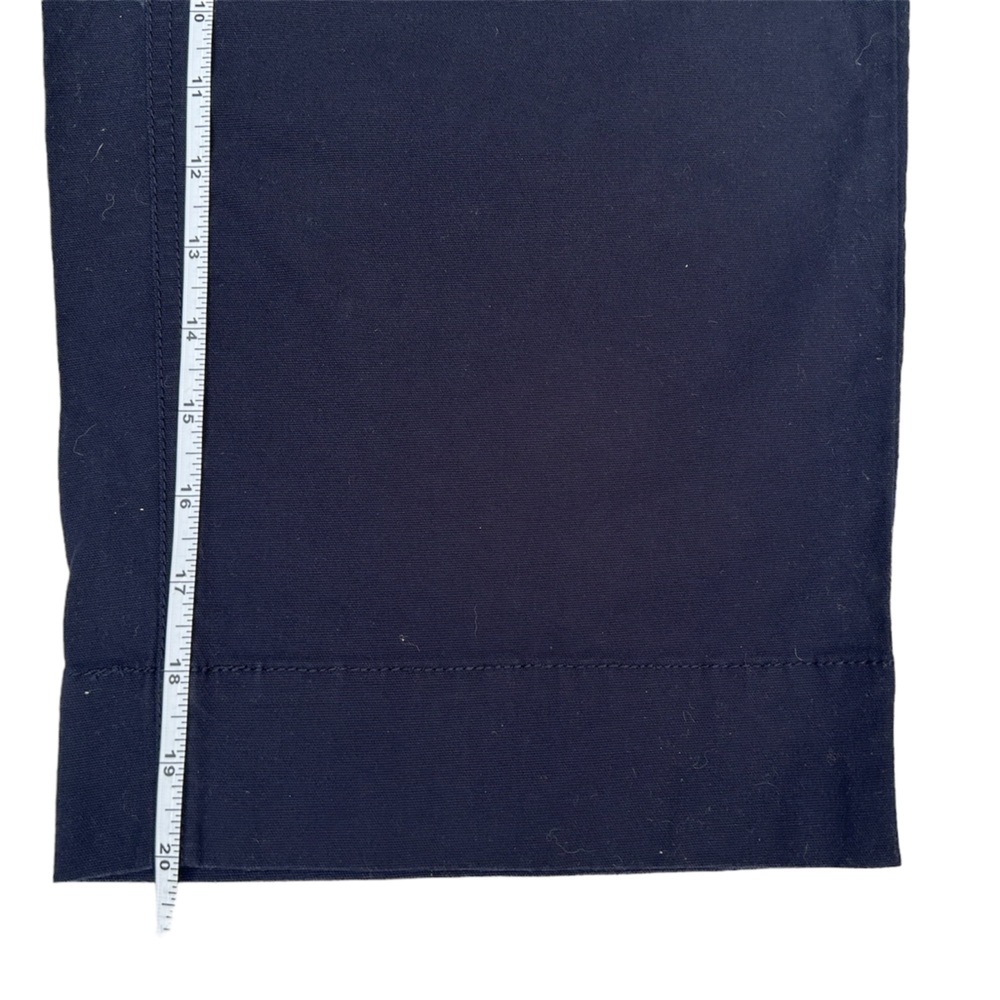 TABLOTS Navy Wide Leg Crop Chino Pants - Picture 3 of 6